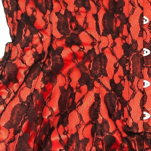 SEXY Lace Up Black & Red Bandeau Size 3X!! - Picture 4 of 10